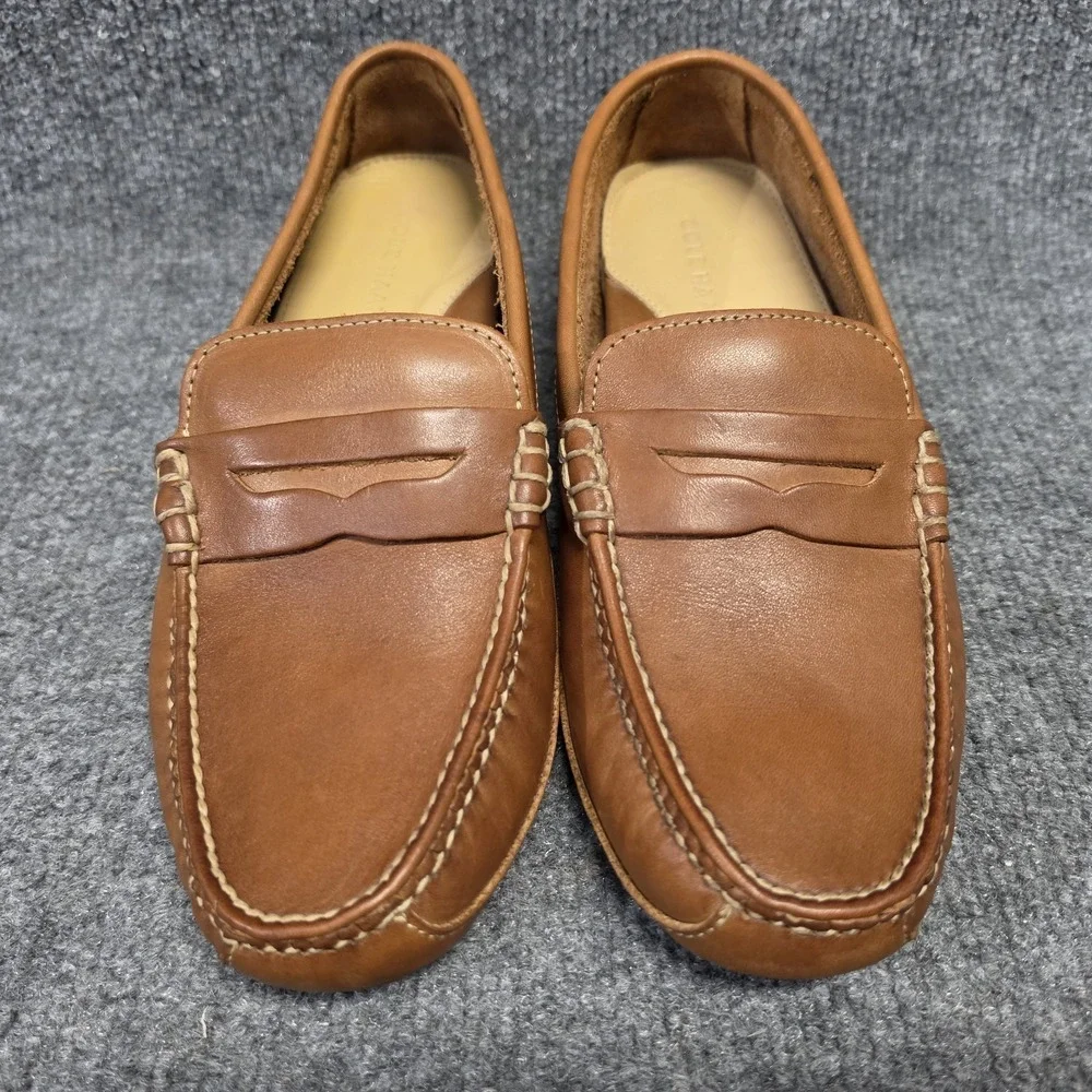 Cole Haan Grant Canoe Penny Loafers Mens 8.5M Brown Leather Driving Shoes C12134